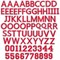 Red Alphabet Letter and Number Iron On Patches for Applique, Sewing, and Crafts (1 in, 82 Pieces)